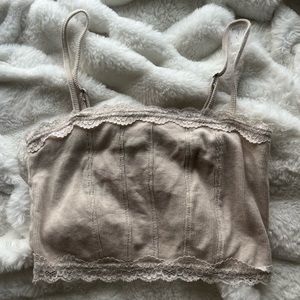 Beige Crop Top